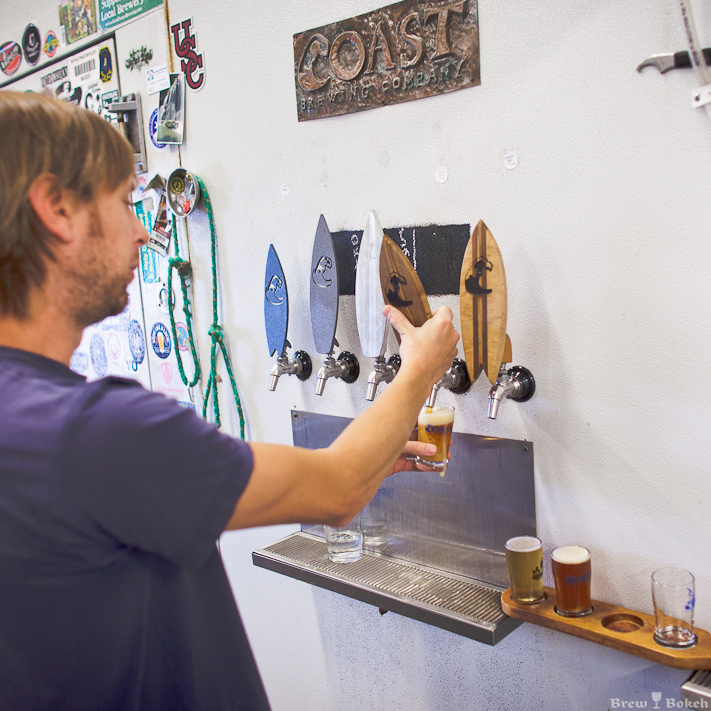 Drew Pouring COAST Taps