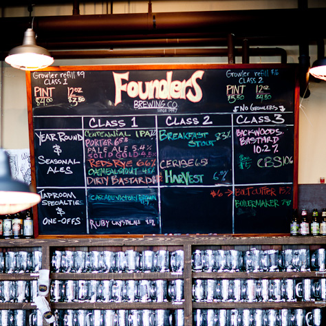 Founders 15th Anniversary Tap List