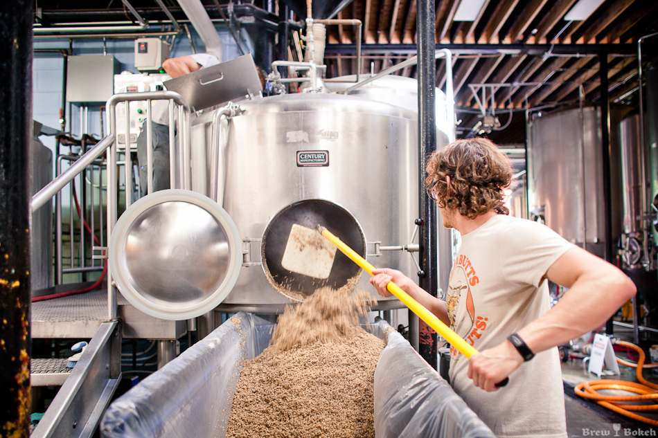 Emptying Spent Grain