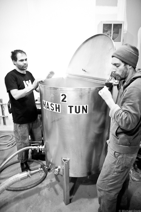 Sampling Wort After Adding Hibiscus
