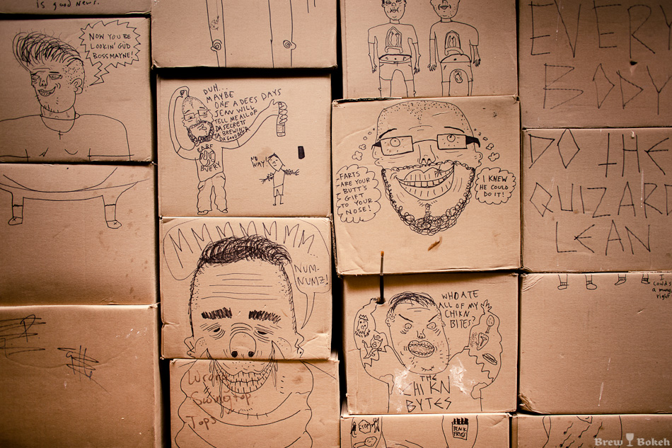 Tired Hands Boxes Of Bottles In The Cellar