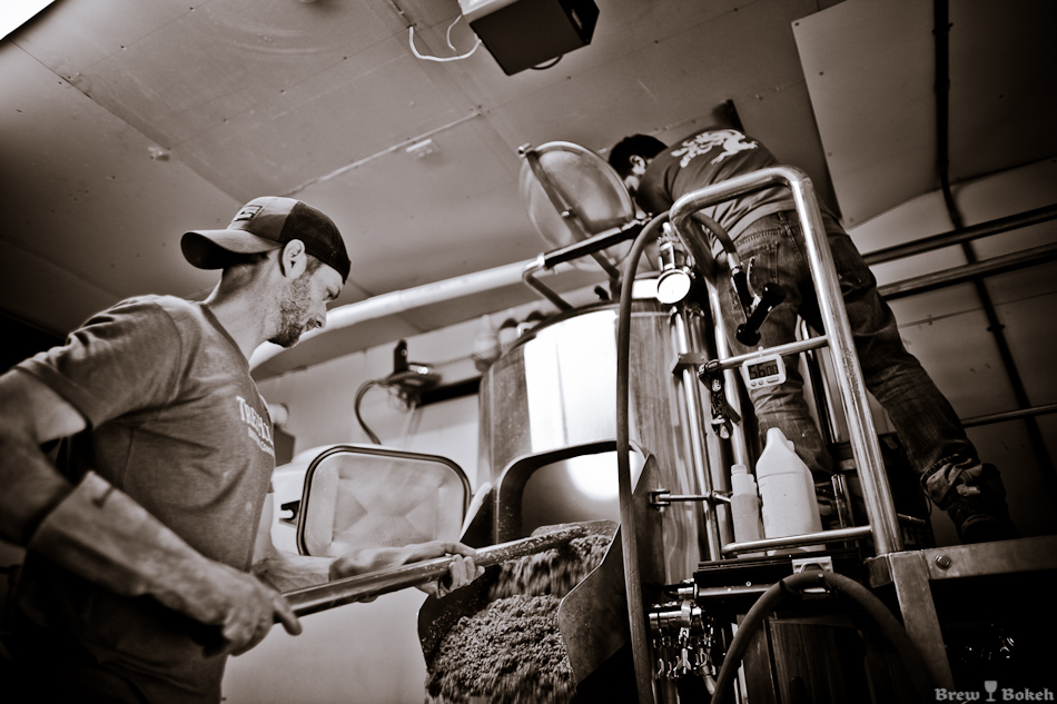 Unloading Mash Tun