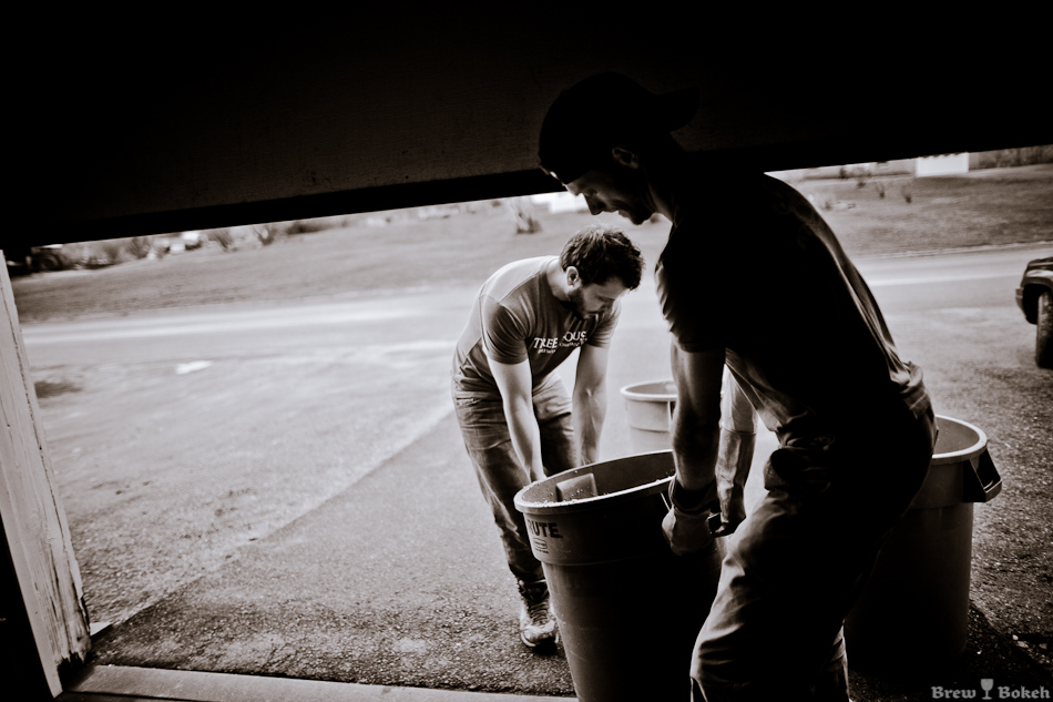 Taking Out Spent Grain